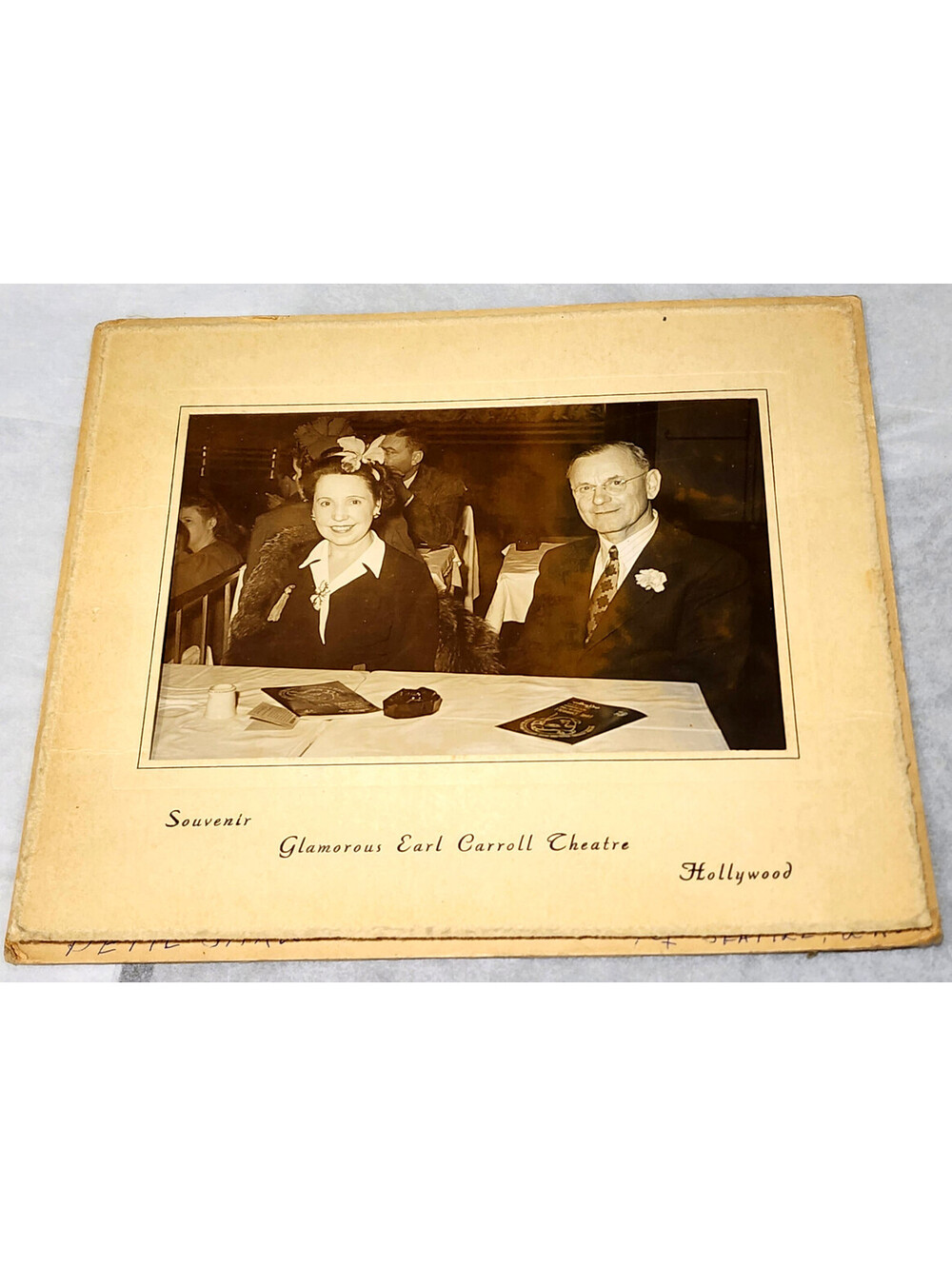 Vintage 1940s Photo Earl Carroll Theatre Restaurant Hollywood Souvenir Seattle